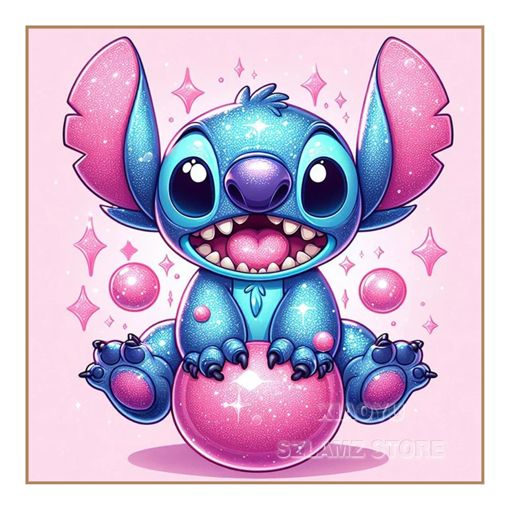 Cartoon Stitch Diamond Painting Kit – Full Round/Square Rhinestone Embroidery Art