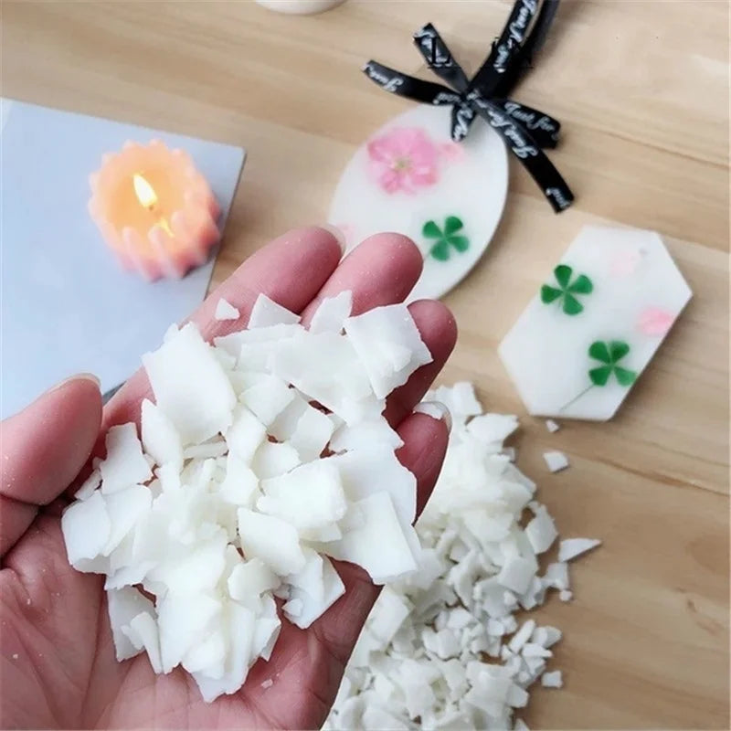 1KG Natural Soy Wax Flakes – 100% Pure, Additive-Free Candle Making Supplies, Smokeless DIY Scented Candle Raw Material
