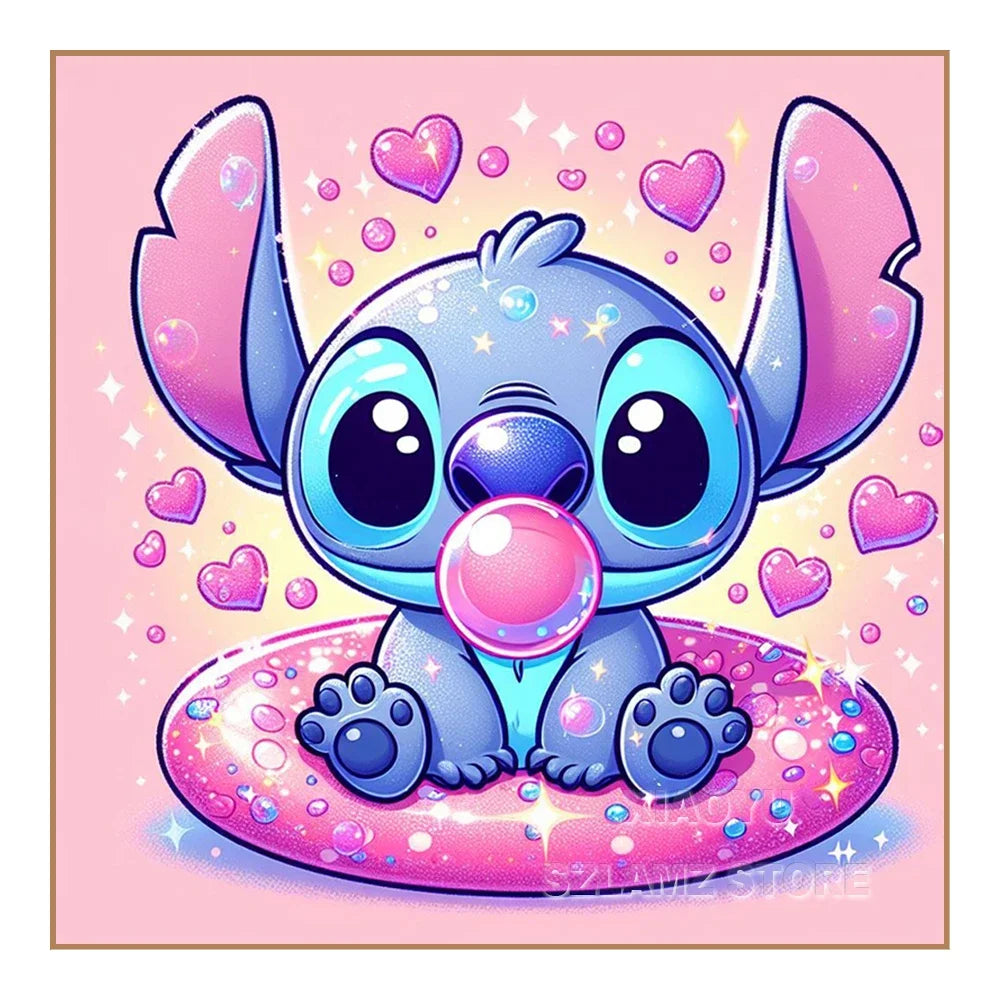 Cartoon Stitch Diamond Painting Kit – Full Round/Square Rhinestone Embroidery Art