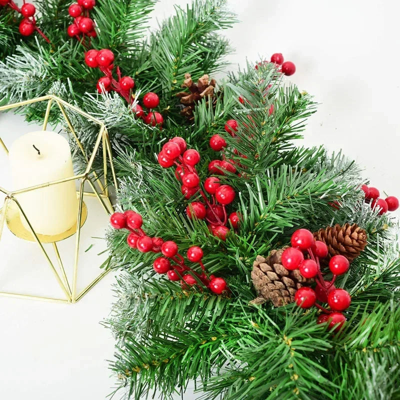 Artificial Pine Branches with Red Berries – Christmas Décor