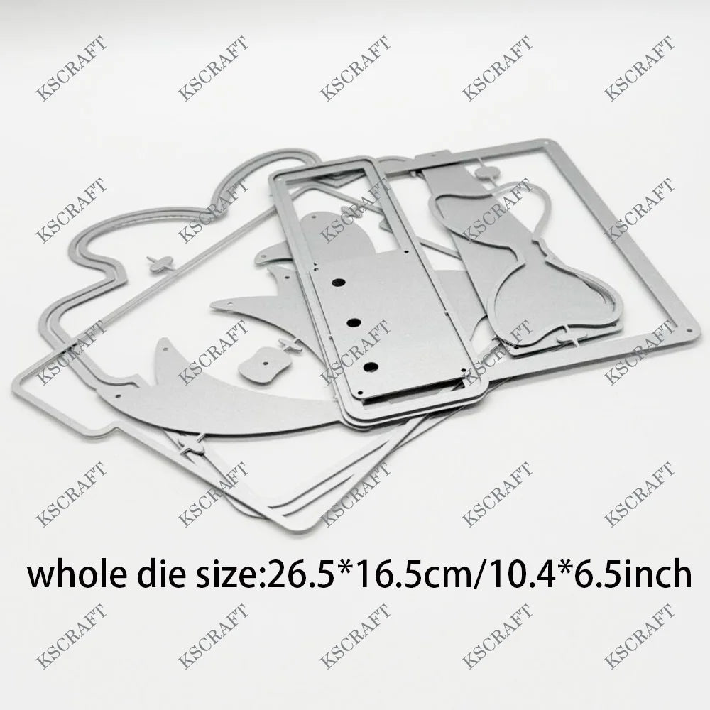KSCRAFT Mini Album & Present Box Cutting Dies – DIY Scrapbooking Tool