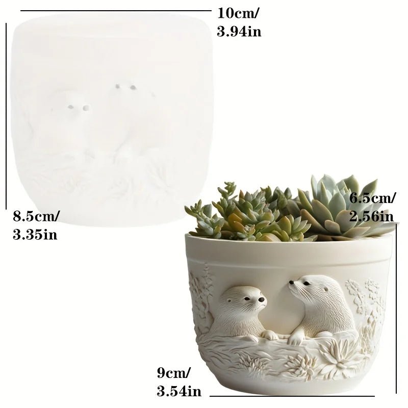 Mountain Landscape Silicone Mold – DIY Resin Planter, Trinket Box & Candle Cup