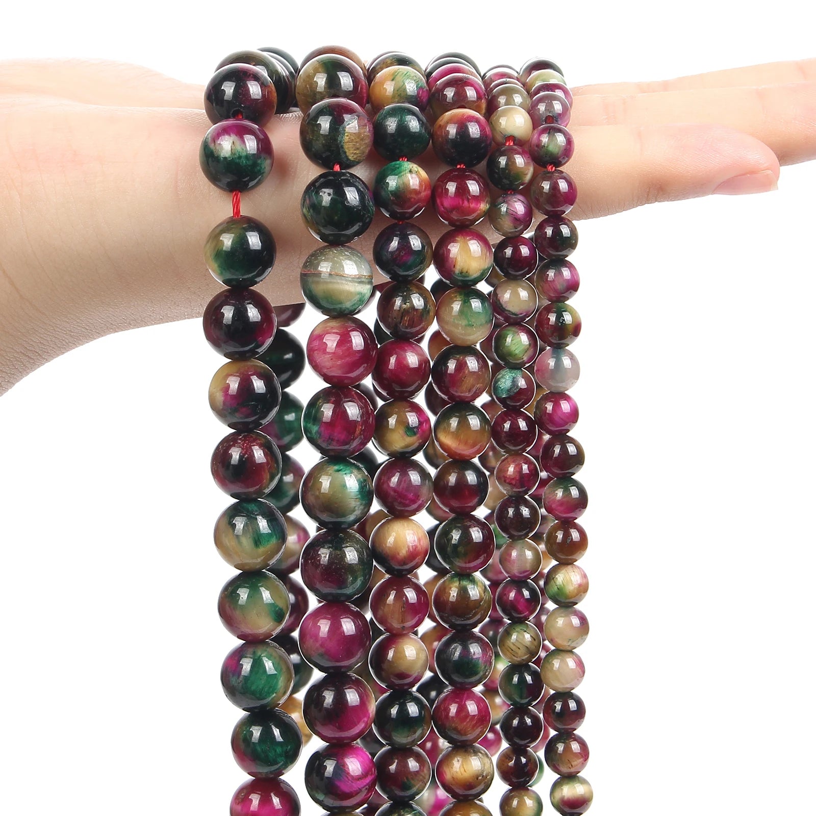 Purple Natural Stone Beads – Amethyst, Agate & Tourmaline for DIY Jewelry