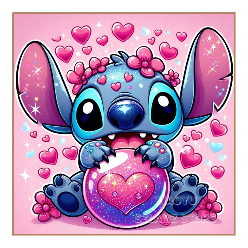 Cartoon Stitch Diamond Painting Kit – Full Round/Square Rhinestone Embroidery Art