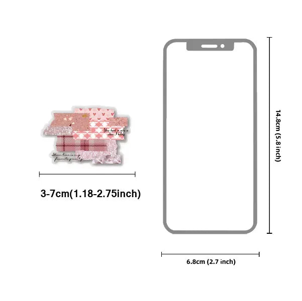 Pink Cute Pattern Stickers – 40PCS Aesthetic Decals for DIY Crafts & Scrapbooks