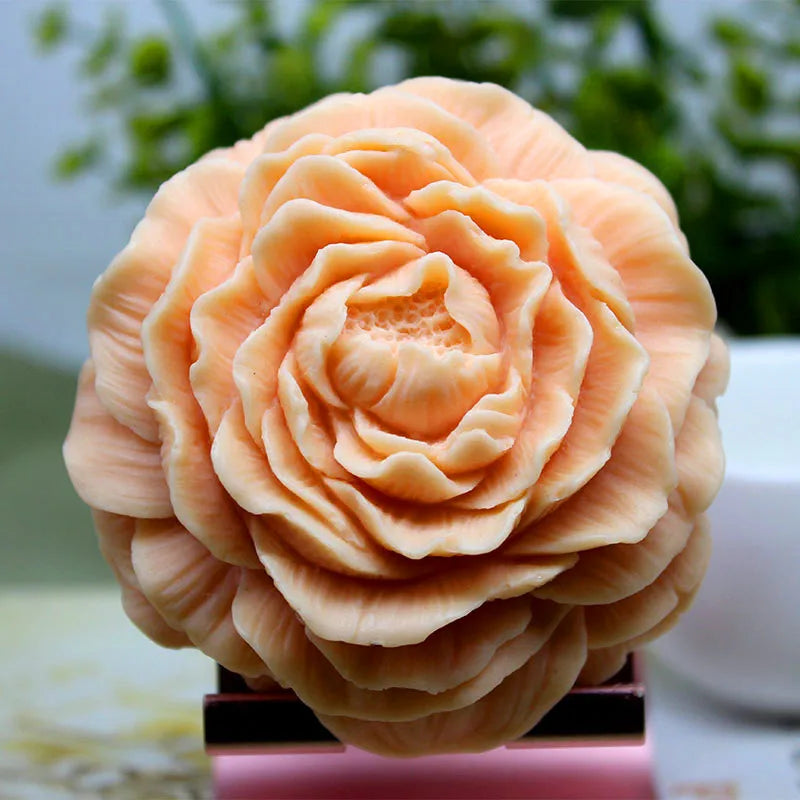 Peony & Rose Silicone Mold – DIY Candle, Soap & Cake Mold