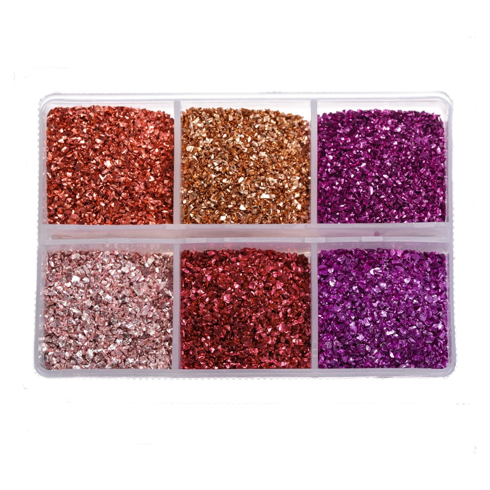 30g Crushed Glass Stones – Irregular Resin Fillers for DIY Epoxy Crafts & Nail Art