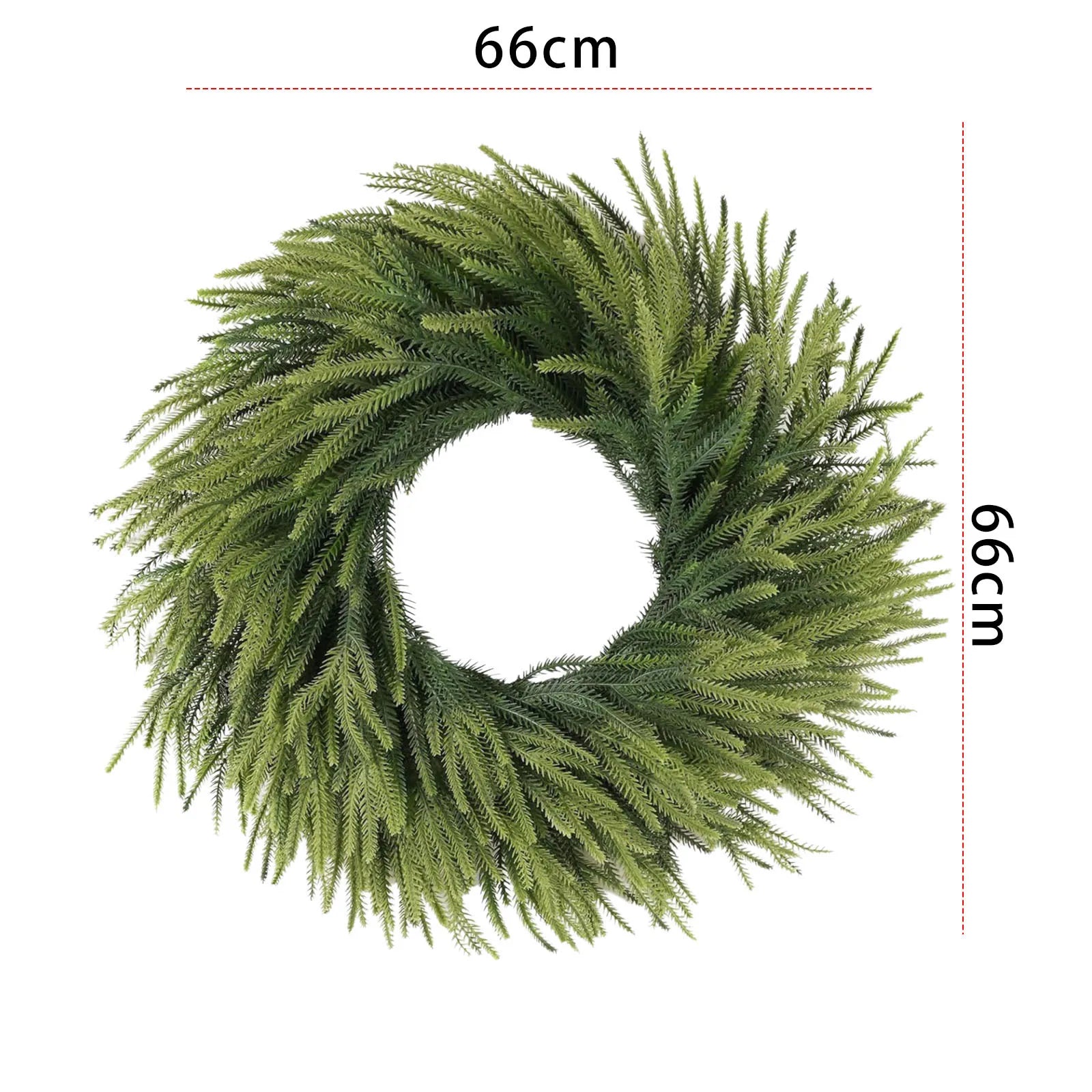 Norfolk Pine Wreath – Artificial Pine Cone & Flower Garland for Christmas & Weddings