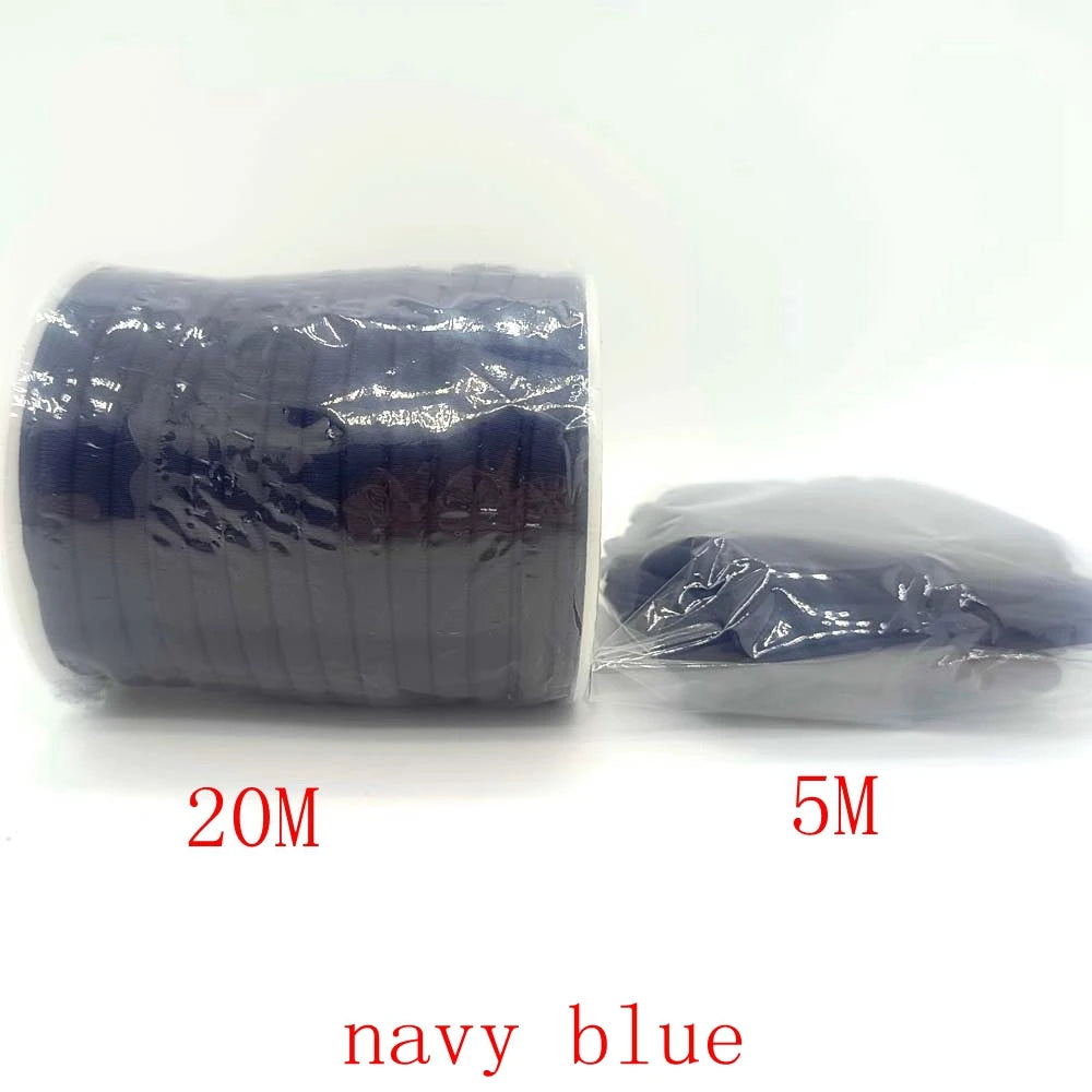 5mm Elastane Cord – Plain Color Hollow Stitched Elastic Band (46 Colors)