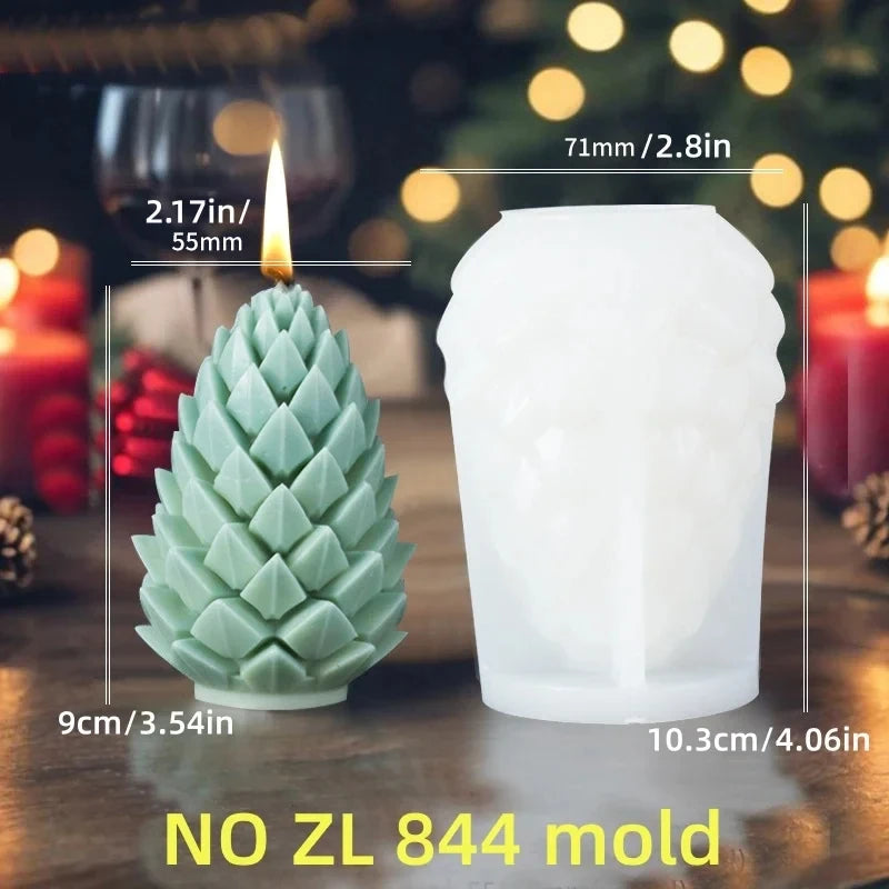 3D Reindeer & Santa Silicone Candle Mold – Christmas Resin Mold