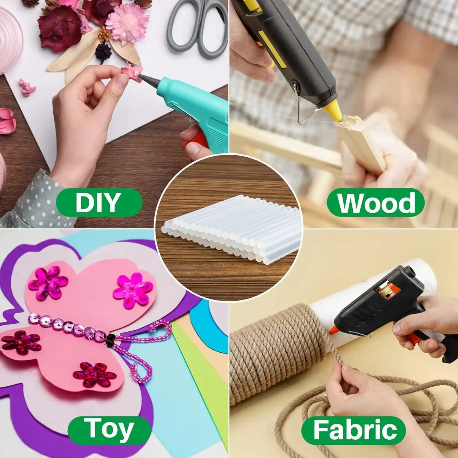 Strong Adhesive Hot Glue Sticks – Transparent