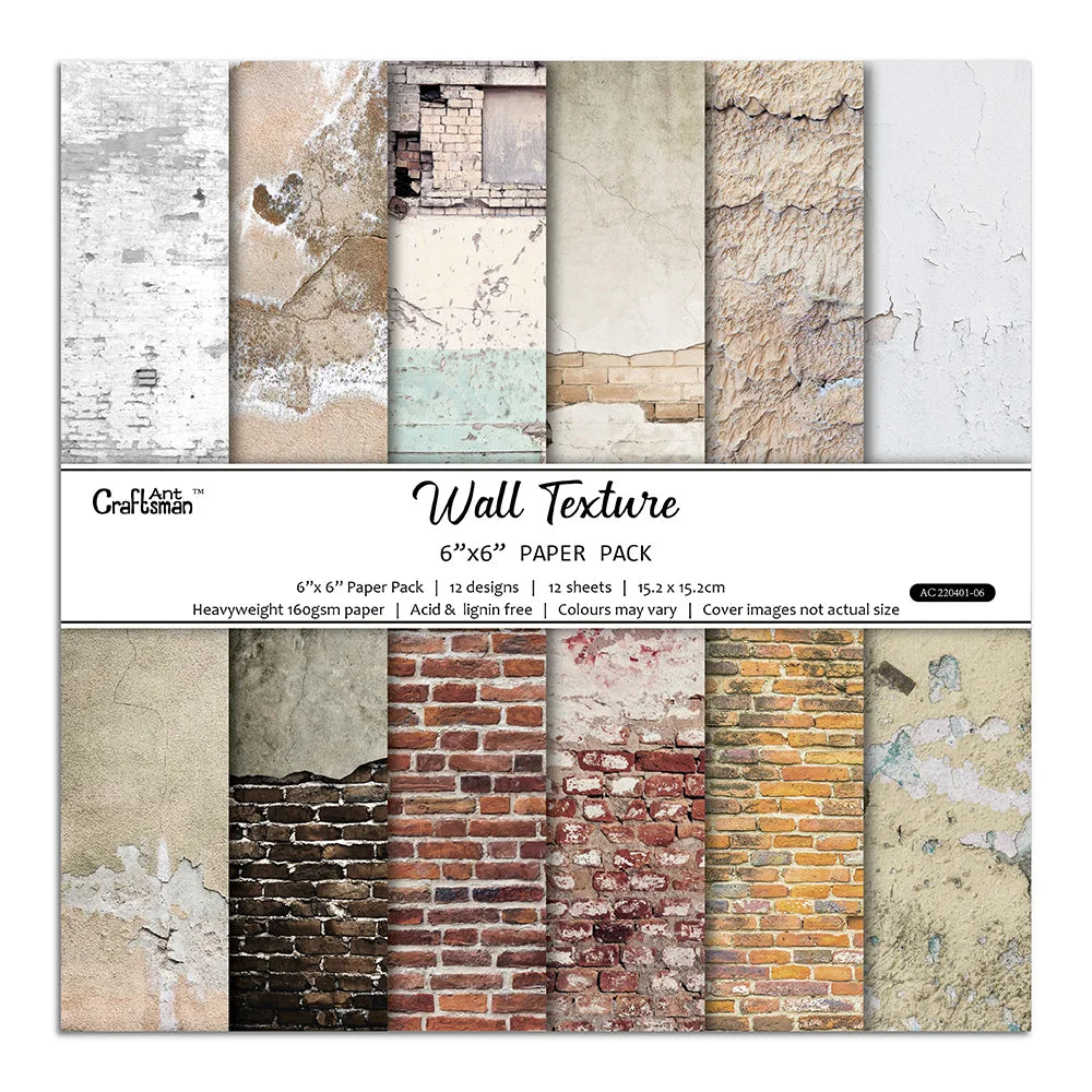 Vintage Flower Paper Pad – 12 Sheets 6x6" Scrapbooking & Card Making Set