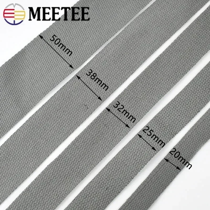 4M Cotton Webbing Tape – 1.3mm Thick Strap for Bags, Belts & DIY Sewing (20–50mm)