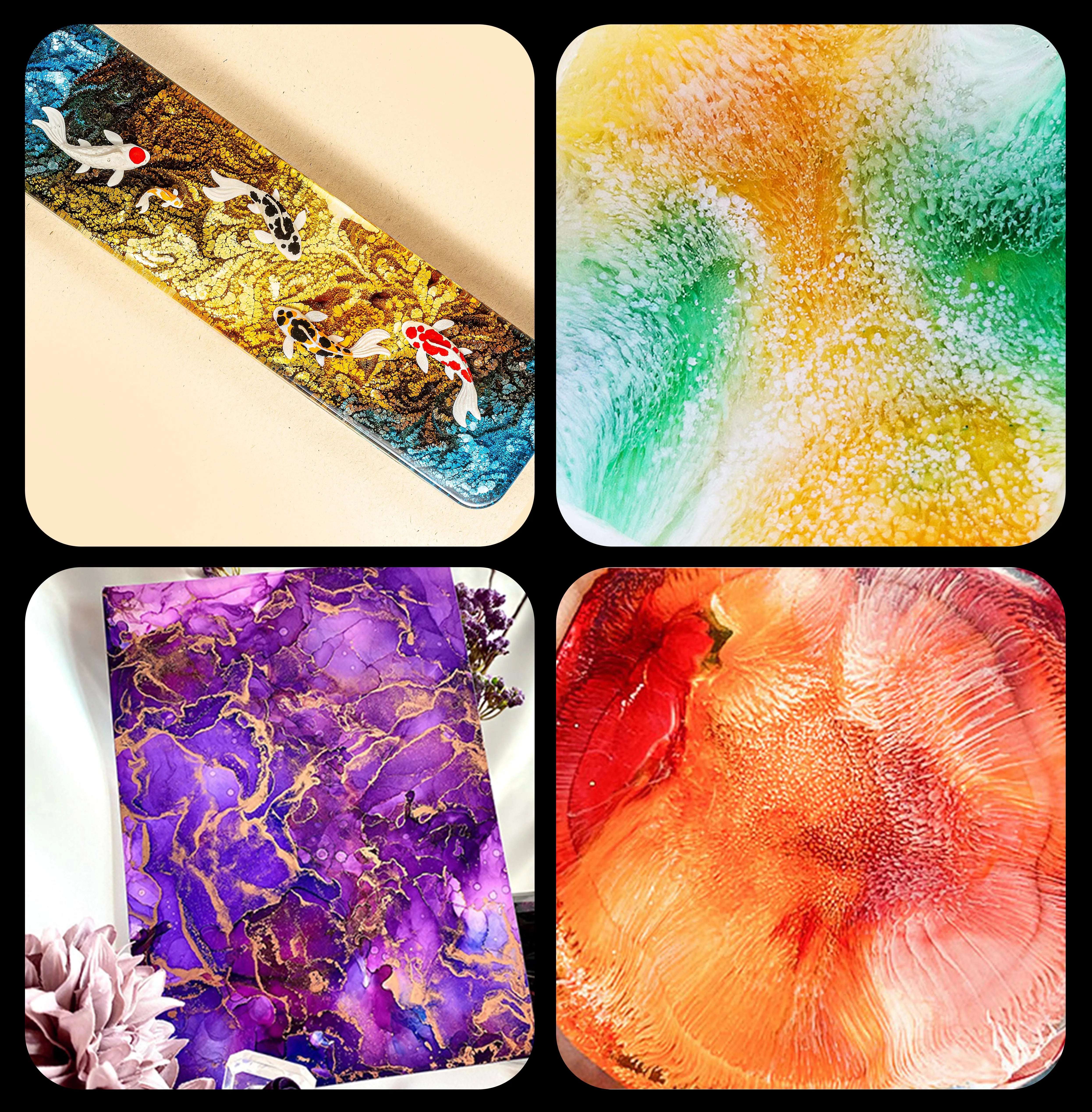 Alcohol Ink Resin Pigment Set – Epoxy Art Colorant Kit