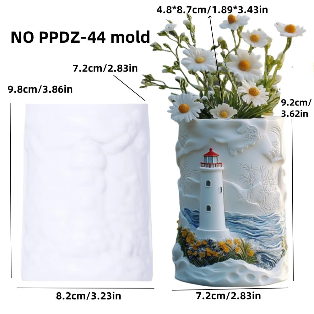 Mountain Landscape Silicone Mold – DIY Resin Planter, Trinket Box & Candle Cup