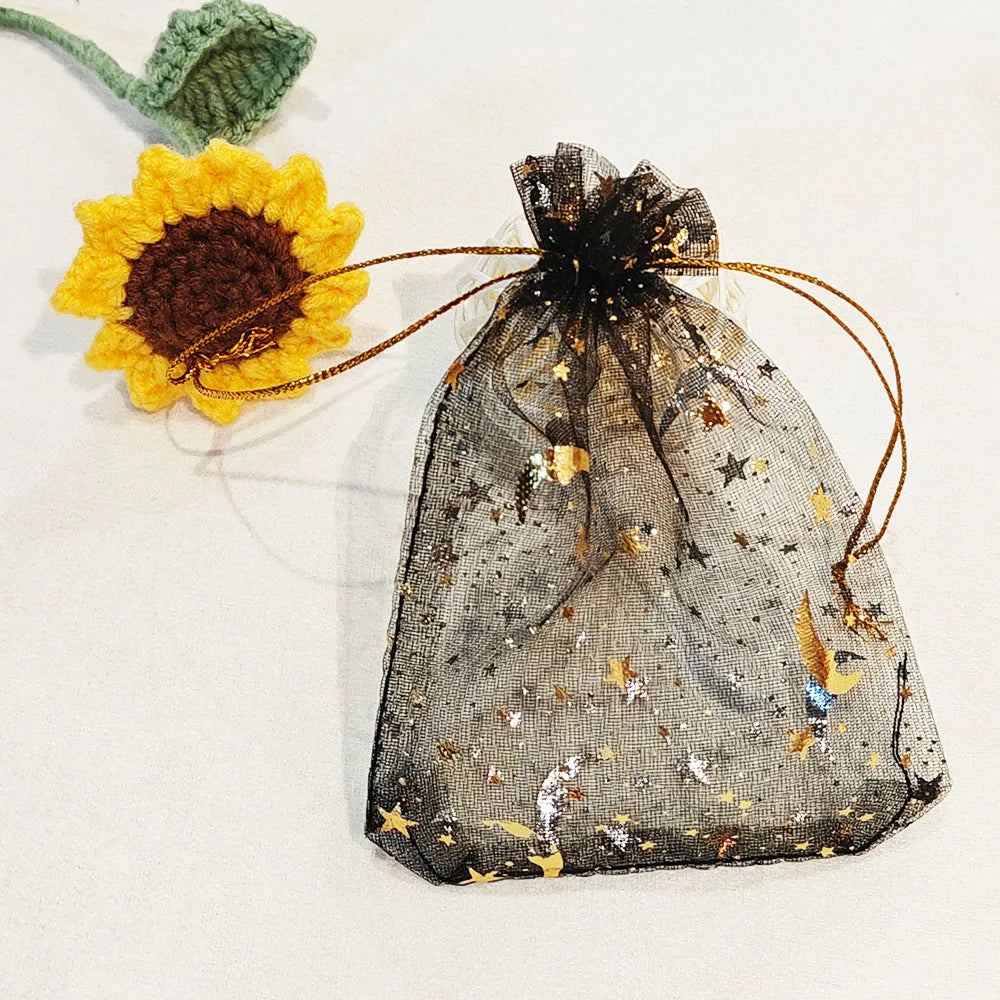 Multicolor Moon Star Organza Pouches – Jewelry & Candy Bags