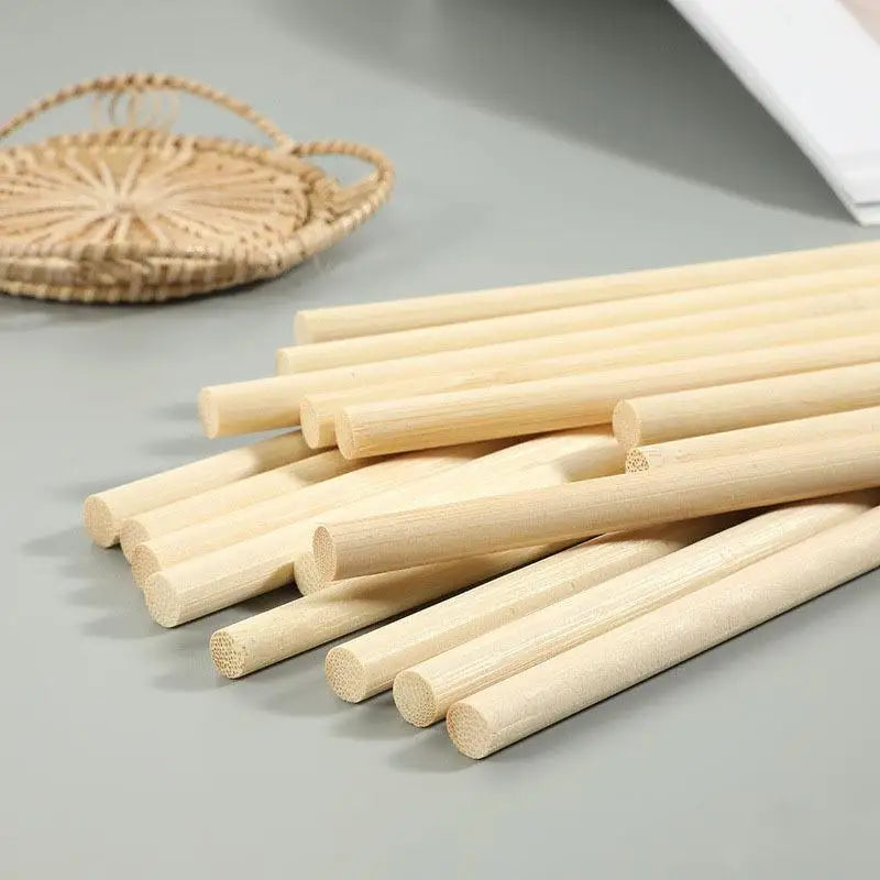 4–8mm Round Bamboo Wooden Sticks – DIY Craft & Woodworking (20/30cm)