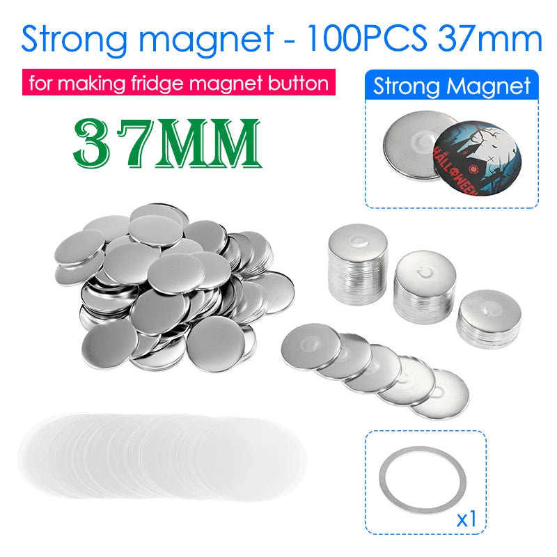50/100pcs DIY Magnet Badge Button Parts