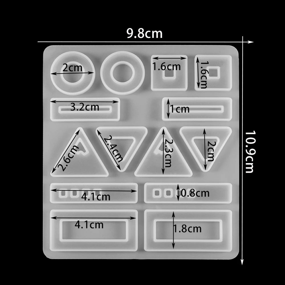 DIY Earring & Charm Mold – Heart, Leaf, Moon Shapes
