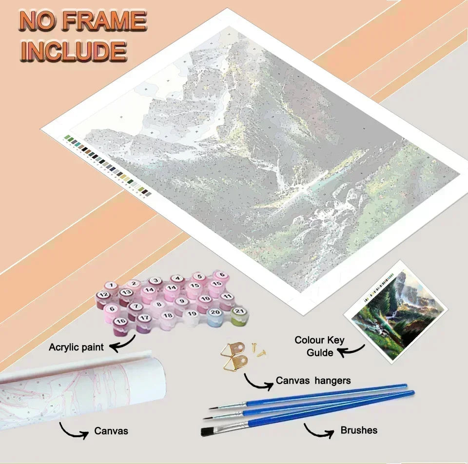 Disney Stitch Paint by Numbers – Frameless Cartoon Wall Art for Home & Bedroom