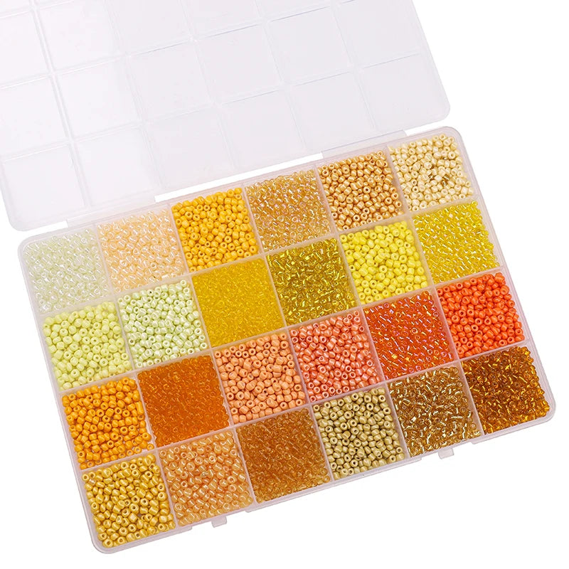 24-Grid Rice Bead Set (5200PCS) – Colorful DIY Jewelry Making Kit