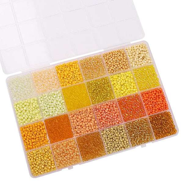 24-Grid Rice Bead Set (5200PCS) – Colorful DIY Jewelry Making Kit