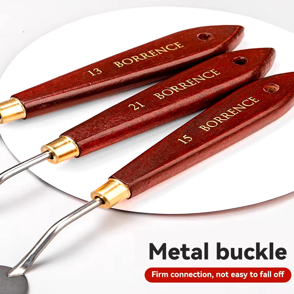Borrence Stainless Steel Painting Knives – Artist Spatula Set