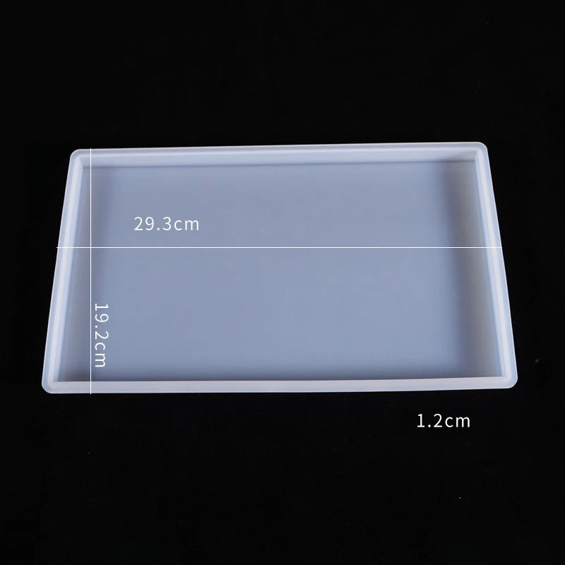 Tray Epoxy Resin Silicone Mold DIY Large Rectangle Tea Plate Coaster Resin Mold For Home Decoration Craft Making Art Supplies