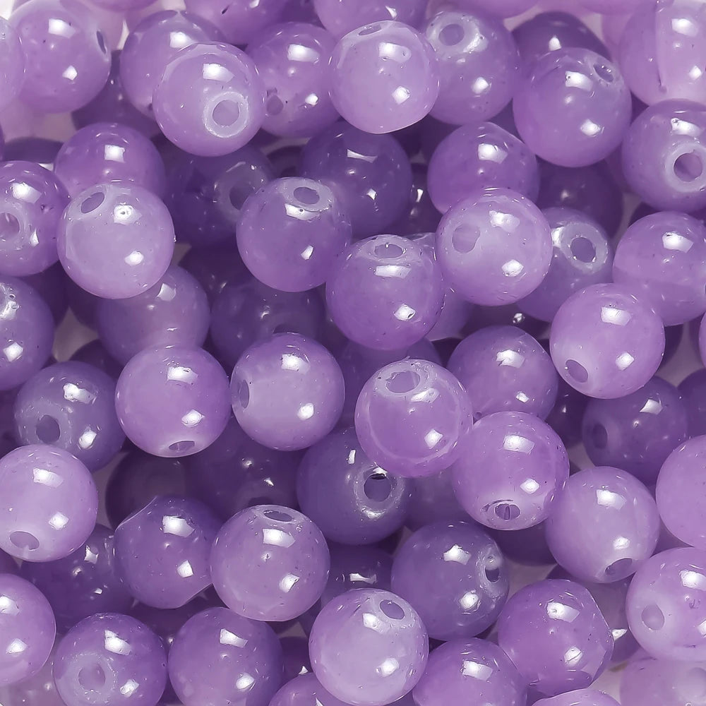 6mm Glass Round Beads – 30/50PCS Colorful Spacer Beads for DIY Jewelry