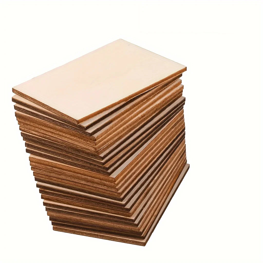 Plywood Craft Panels – 4–48pcs Laser-Cut Wood Sheets
