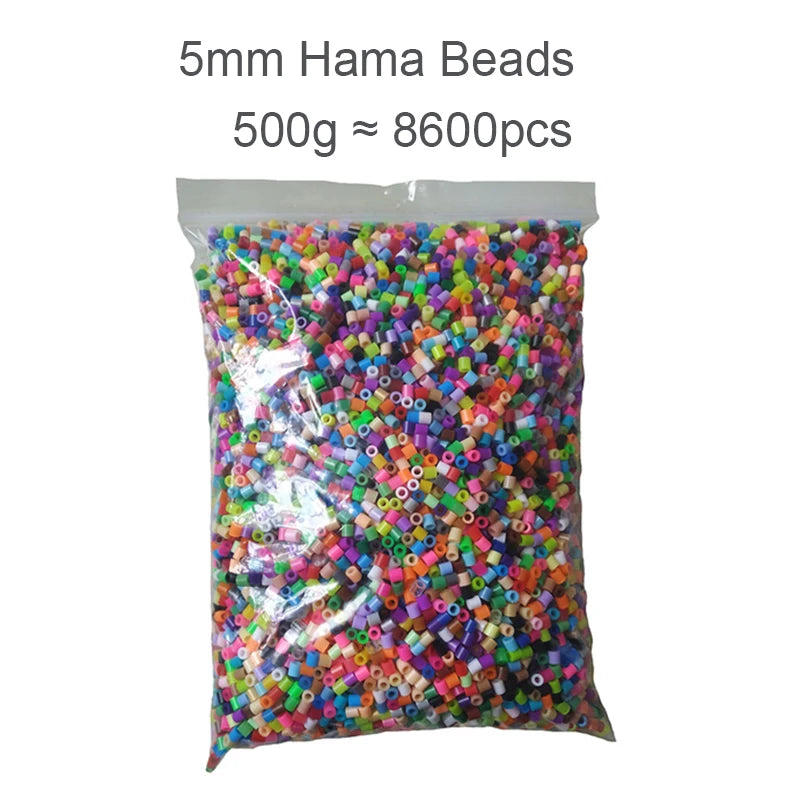 Hama Beads – 5mm/2.6mm 24/48/72 Color Fuse Beads for DIY Crafts & Educational Toys