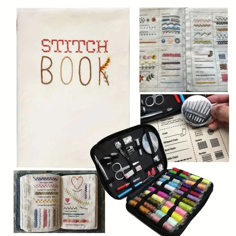 DIY Embroidery Stitch Book Sewing Practice Kit