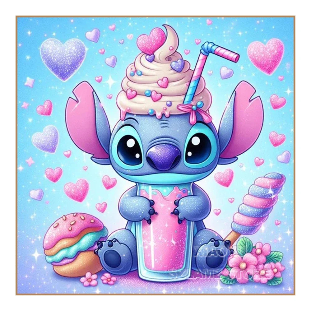 Cartoon Stitch Diamond Painting Kit – Full Round/Square Rhinestone Embroidery Art