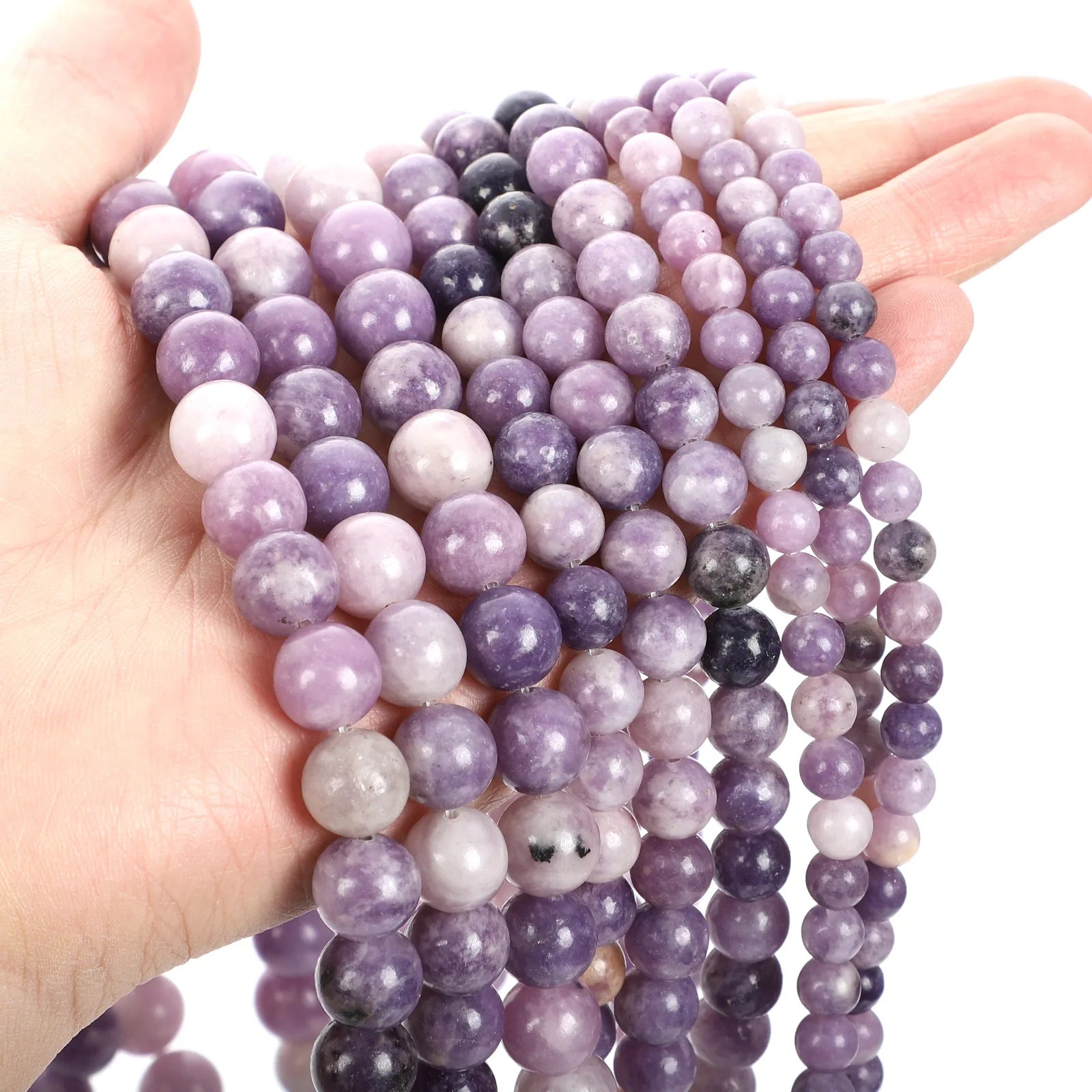 Purple Natural Stone Beads – Amethyst, Agate & Tourmaline for DIY Jewelry
