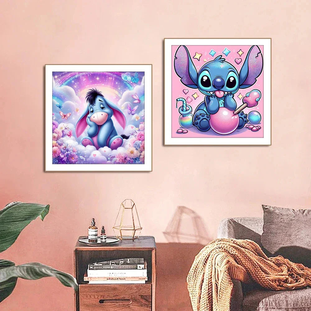 Cartoon Stitch Diamond Painting Kit – Full Round/Square Rhinestone Embroidery Art