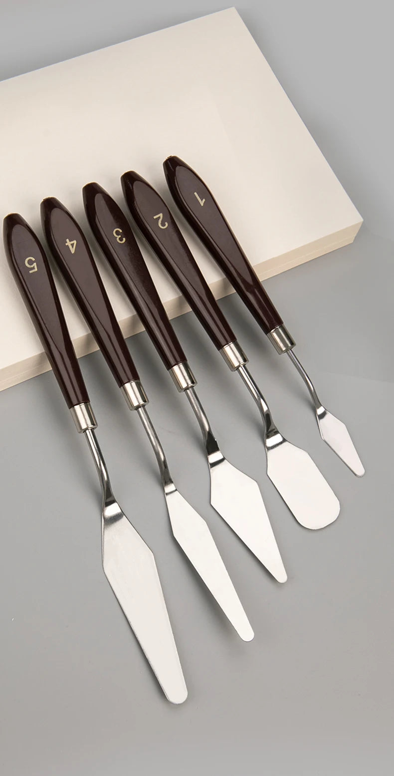 Borrence Stainless Steel Painting Knives – Artist Spatula Set
