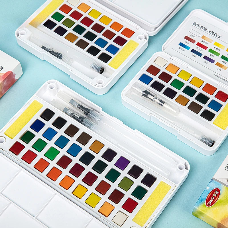 12/24/36/48 Colors Watercolor Paint Set