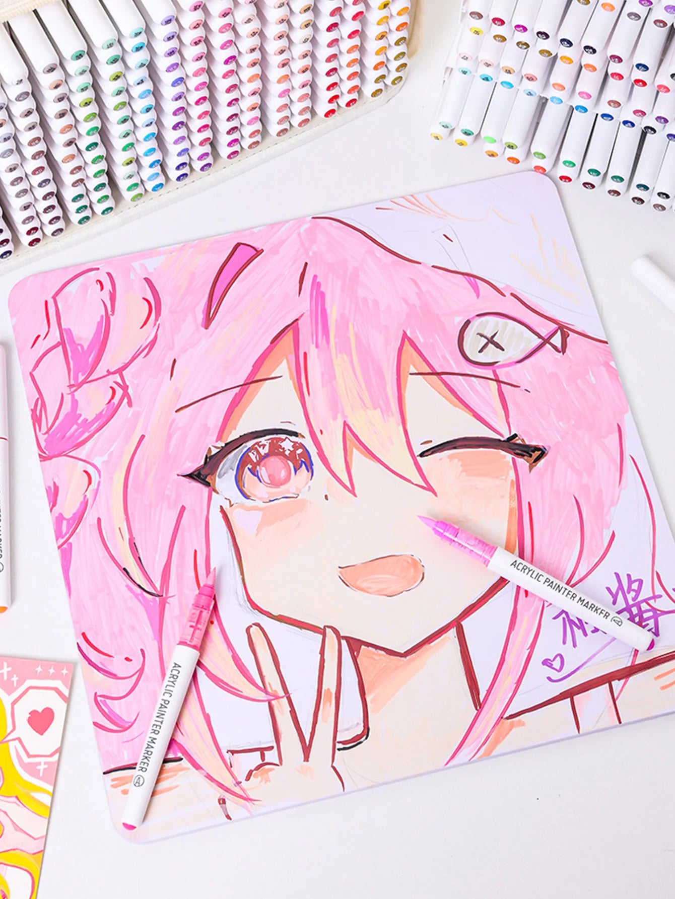 Acrylic Marker Pen Set – 9PCS Soft Brush DIY Paint Art Markers for Students