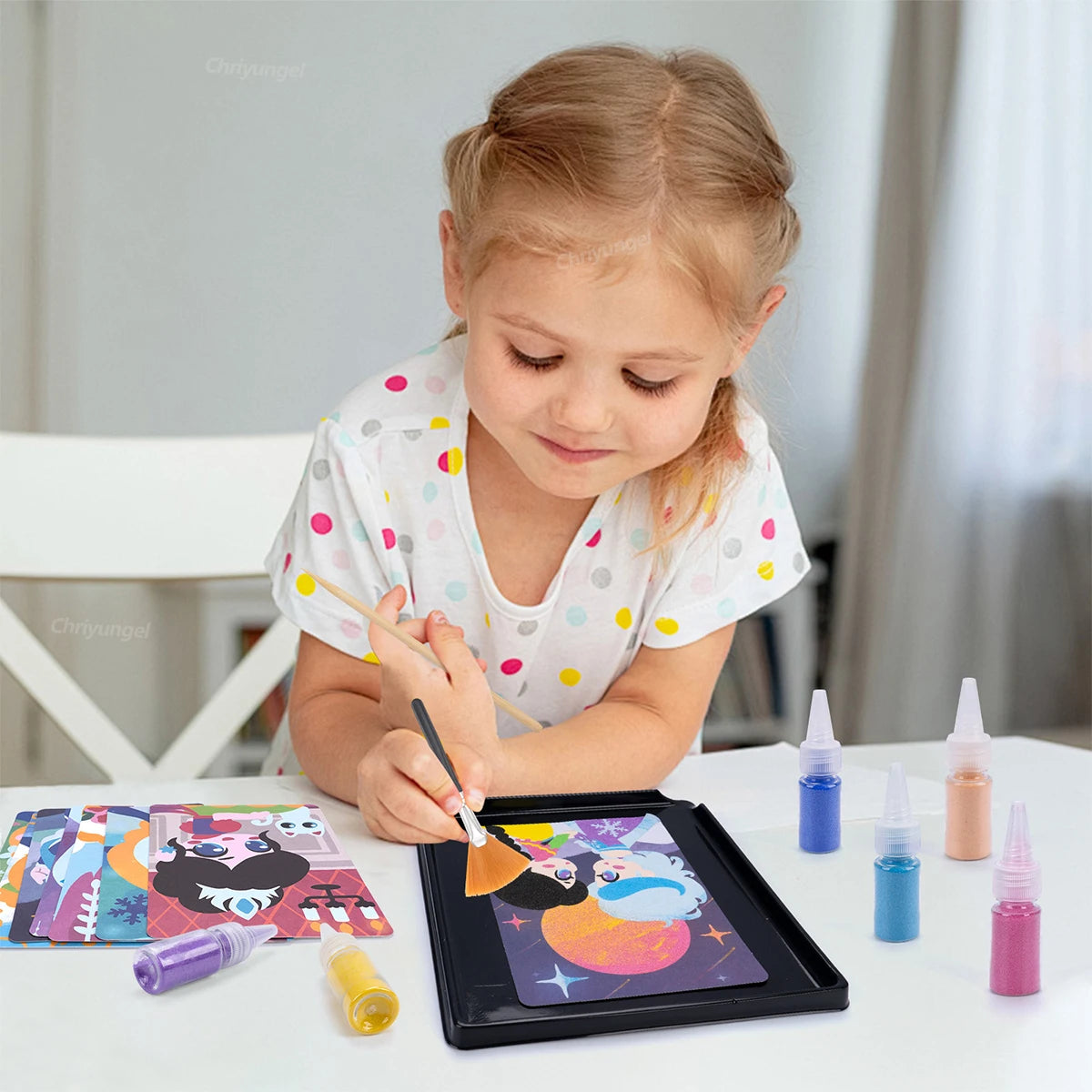 Magic Sand Art Kit – Princess, Castle & Animal Cards