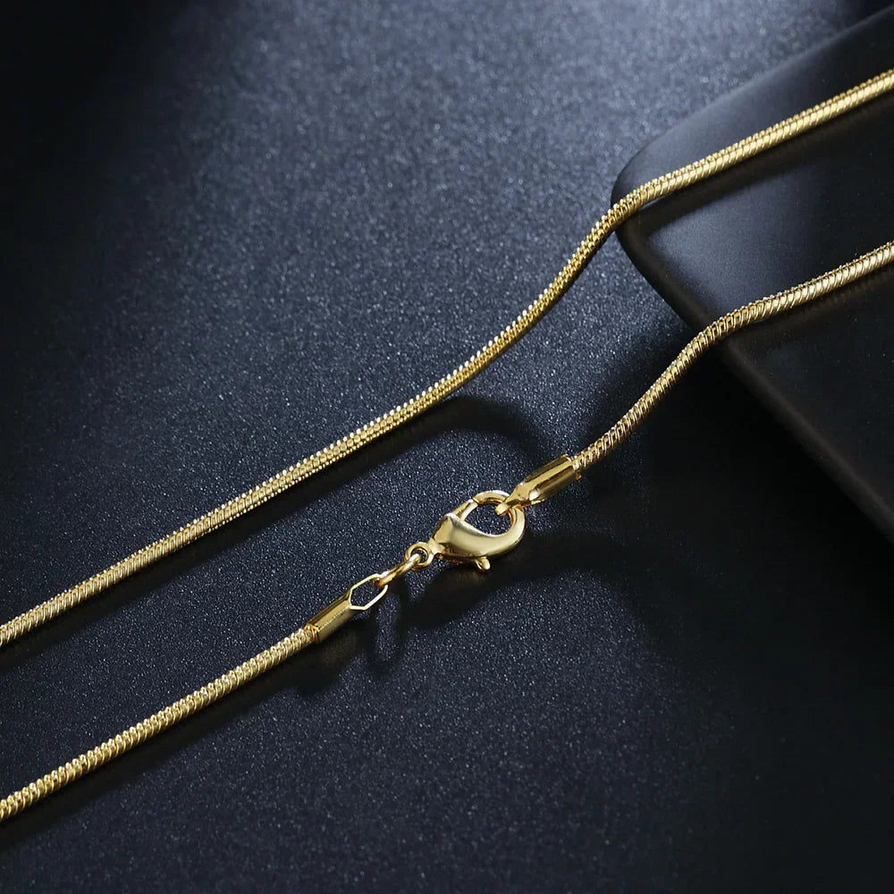 18K Gold 2mm Snake Chain Necklace