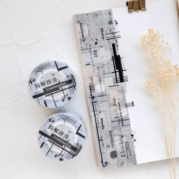 Instinct Studio Vintage Washi PET Tape – Decorative Sticker Roll for Scrapbooking & Cards