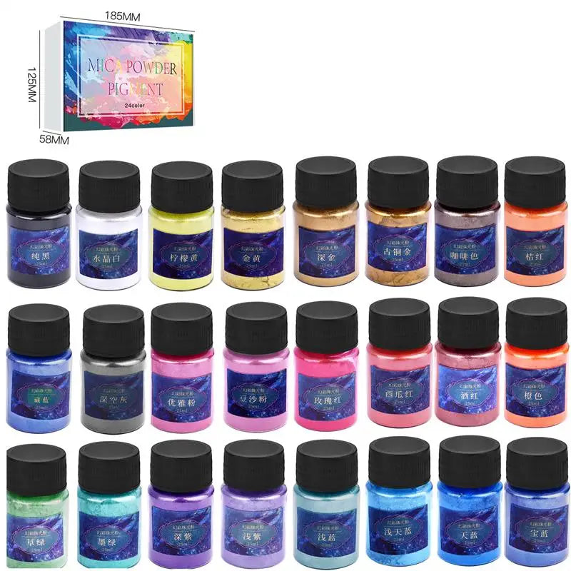 Epoxy Resin Dye Mica Powder Set – 6/24/30PCS Pigments for Jewelry & Crafts