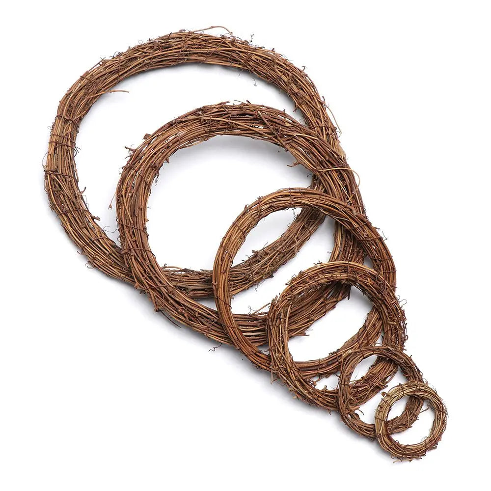 Christmas Wicker Vine Wreath – Artificial Rattan Garland Ring (8–30CM)