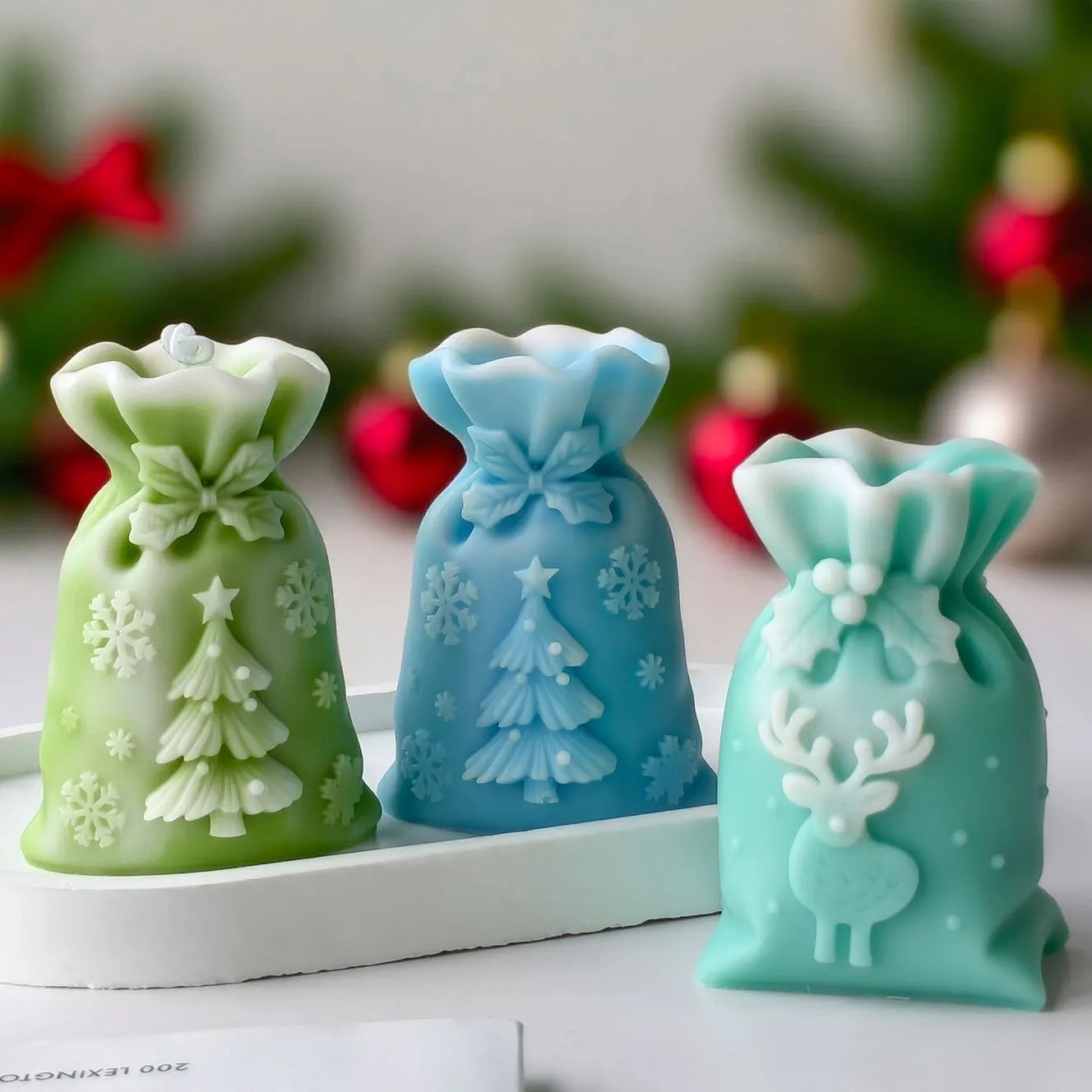 Christmas Gift Bag Silicone Candle Mold – DIY Wax Craft
