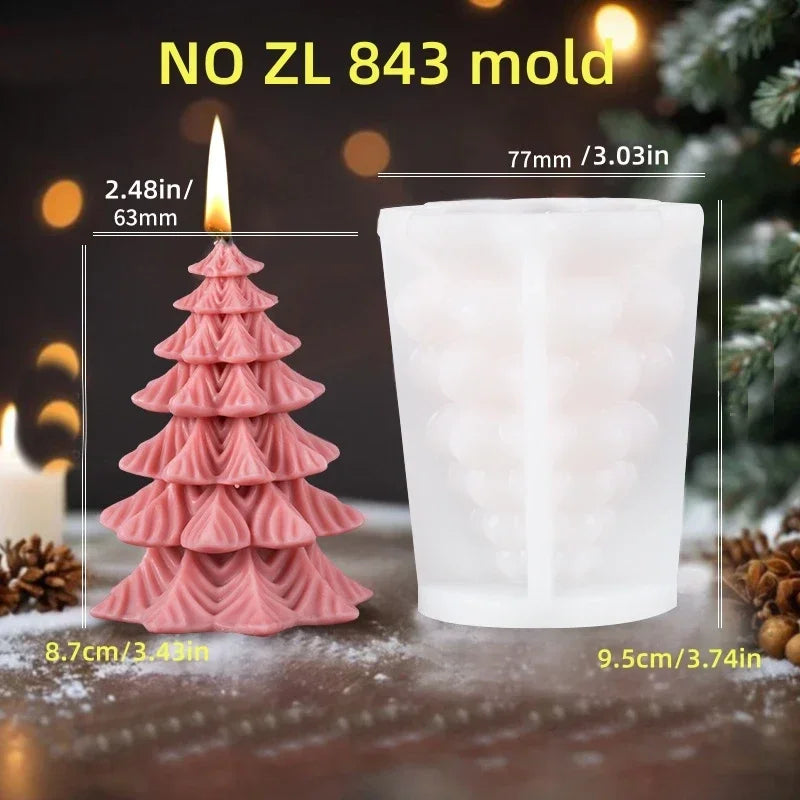 3D Reindeer & Santa Silicone Candle Mold – Christmas Resin Mold