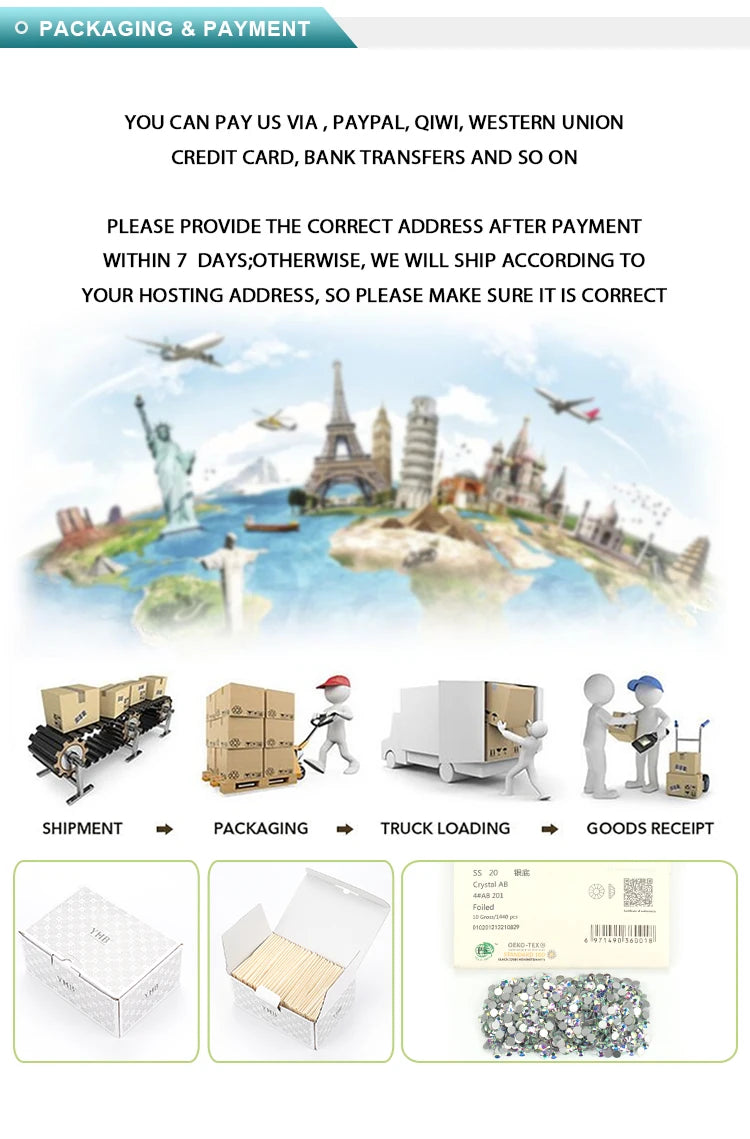 YHB Cold-Fix Crystal Rhinestones – 101–133 PCS for DIY Crafts