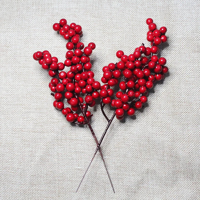 Artificial Red Berry Stems – Christmas Decoration & DIY Craft Supplies