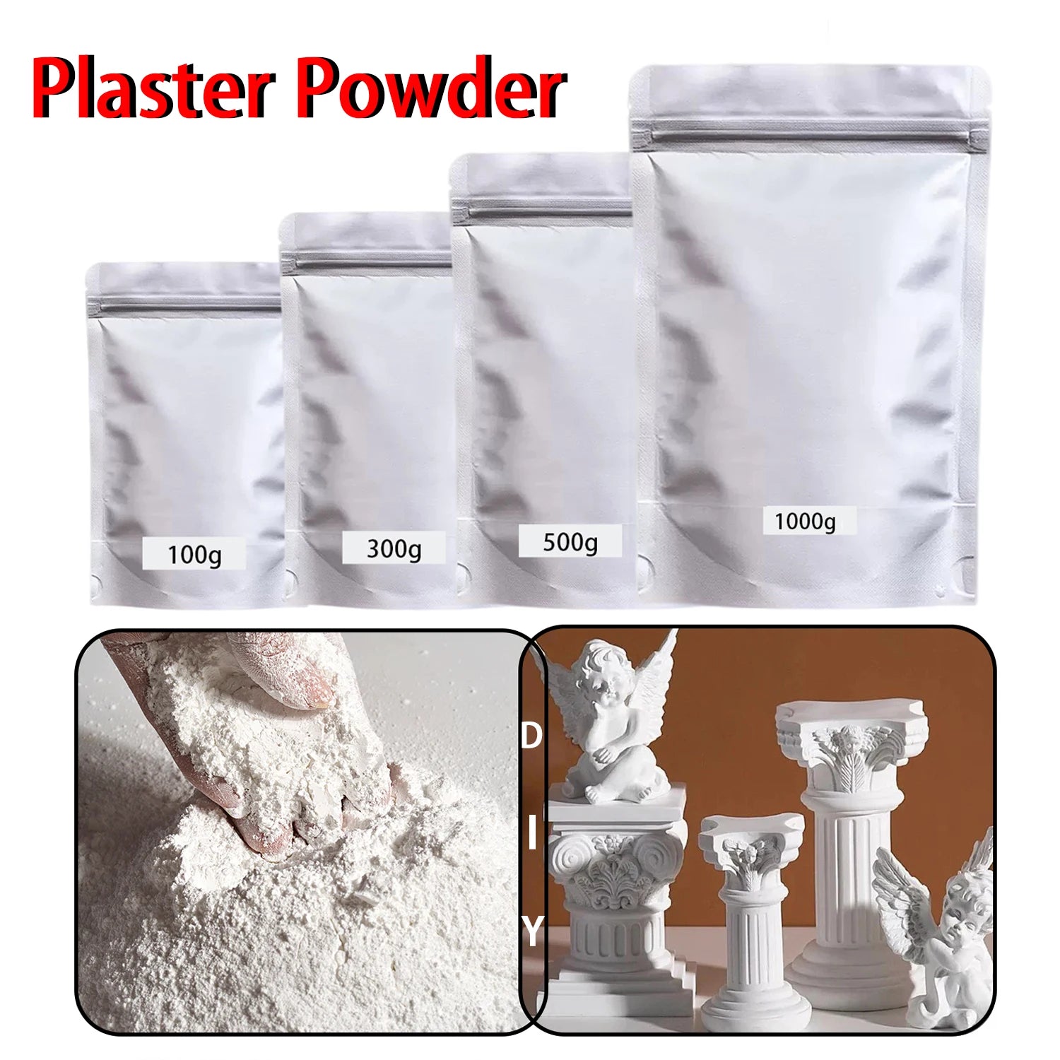 DIY Resin & Plaster Powder – White Gypsum Clay for Crafting, Dolls & Cement Projects