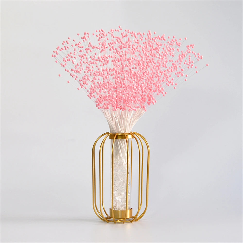 Pearl Bead Sticks – 10PCS Handmade Flower Stems for Bridal Bouquets & Wedding Décor