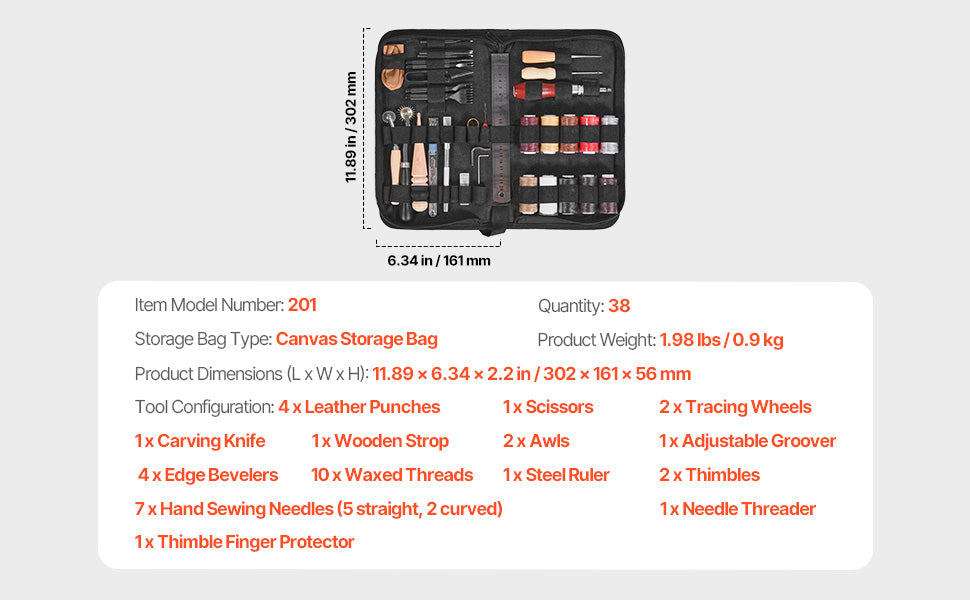 Leather Working Tools Kit